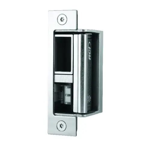 Fire Rated Fail Secure All in One Electric Strike, Satin Stainless Steel Finish