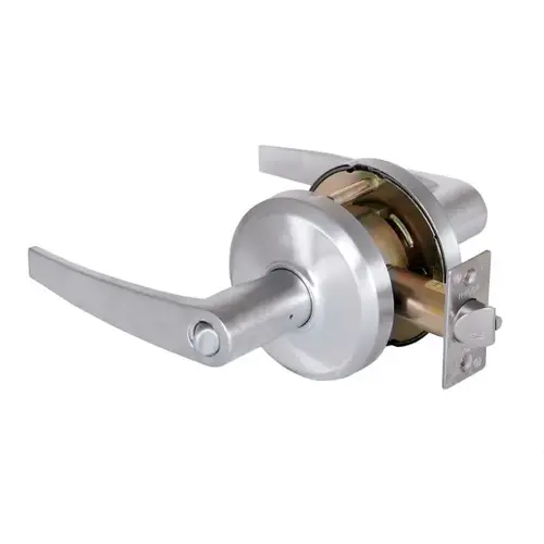 Slate Storeroom Lock with 2-3/4" Backset and ASA Strike Satin Chrome Finish Slate Storeroom Lock with 2-3/4" Backset and ASA Strike Satin Chrome Finish