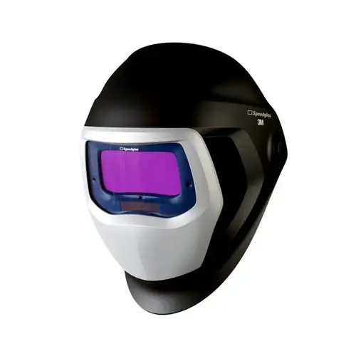 9100 Helmet Assembly - Auto-Darkening Lens - Battery, Solar Powered - 4.2" Viewing Width - 2.1" Viewing Height 9100 Helmet Assembly - Auto-Darkening Lens - Battery, Solar Powered - 4.2" Viewing Width - 2.1" Viewing Height