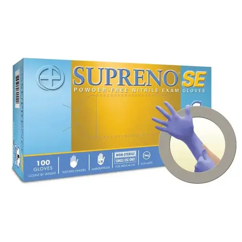 SU690-L General Purpose Disposable Exam Gloves, Large, Nitrile, Textured Violet Blue