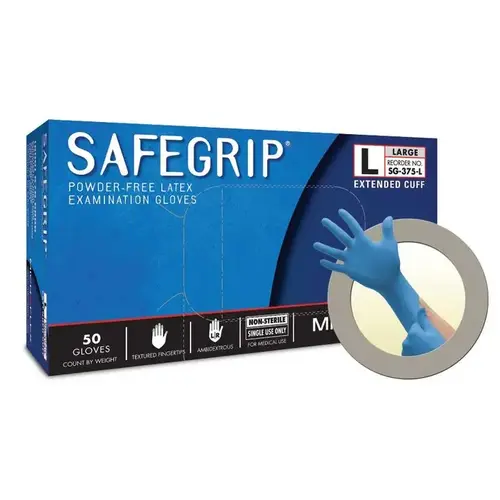 SG375-S General Purpose Disposable Exam Gloves, Small, Natural Rubber Latex, Textured Blue SG375-S General Purpose Disposable Exam Gloves, Small, Natural Rubber Latex, Textured Blue