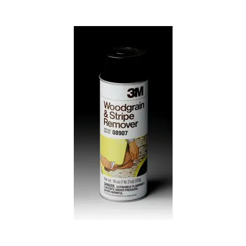 Woodgrain and Stripe Adhesive Remover, 18 oz Aerosol Can, Jelly, Clear