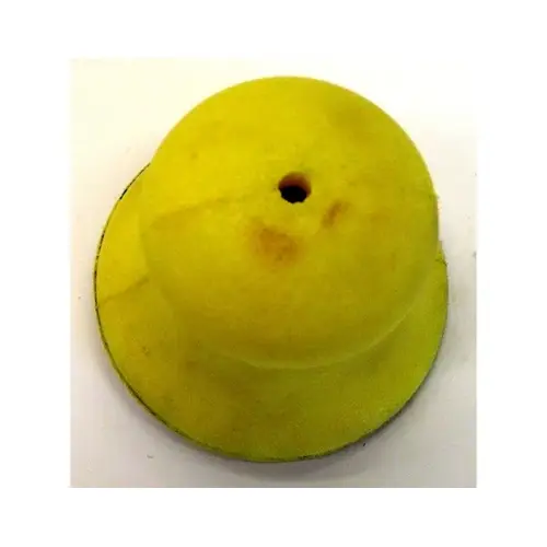 Center Water Feed Disc Hand Pad, 3 in Dia, Hook and Loop Attachment Yellow