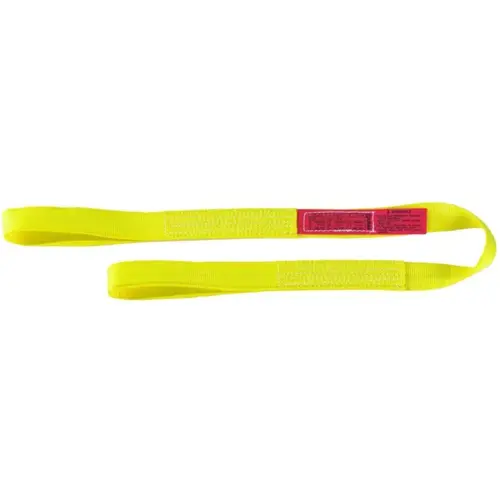 Nylon 1-ply Flat Eyes Web Sling - 1.75" x 4 ft - Yellow Nylon 1-ply Flat Eyes Web Sling - 1.75" x 4 ft - Yellow