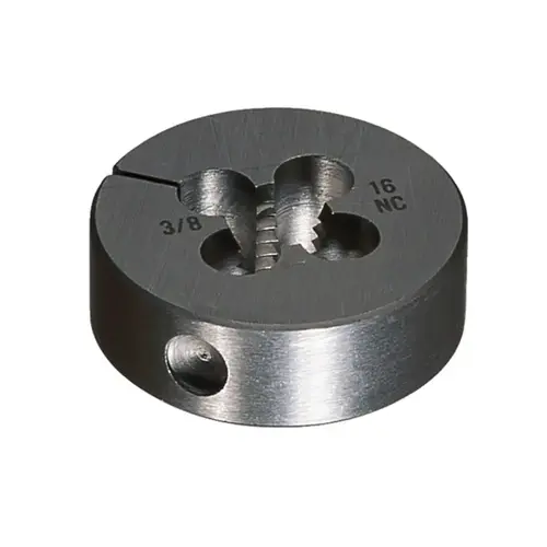0710 5/16-24 UNF Round Adjustable Die - 0.375" Thickness - High-Speed Steel - C