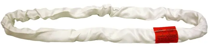 Lift-All Round Sling: 2.13 Wide 10 ft Long 8.40 Ton Vertical Polyester White EN180X10