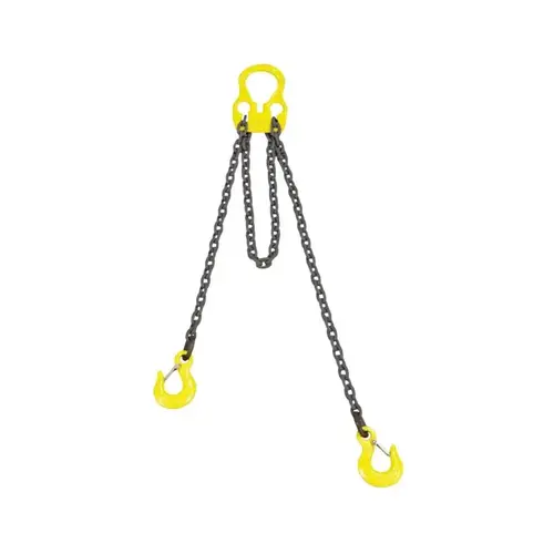 Adjust-A-Link Steel Chain Sling G10 - 7/32" Dia x 10 ft - Yellow/Black Adjust-A-Link Steel Chain Sling G10 - 7/32" Dia x 10 ft - Yellow/Black