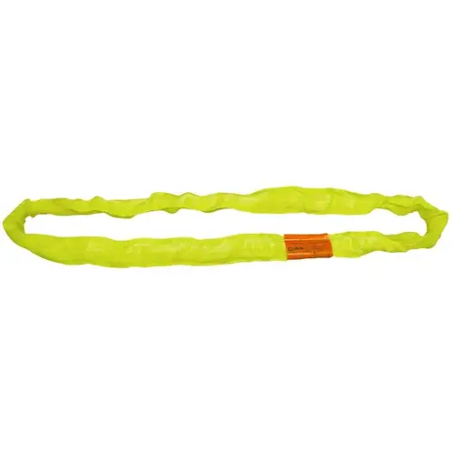 Round Sling: 1.75" Wide, 6 ft Long, 4.20 Ton Vertical, Polyester Yellow Round Sling: 1.75" Wide, 6 ft Long, 4.20 Ton Vertical, Polyester Yellow