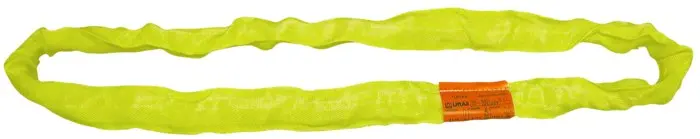 Lift-All Round Sling: 1.75 Wide 5 ft Long 4.20 Ton Vertical Polyester Yellow EN90X5 Lift-All Round Sling: 1.75 Wide 5 ft Long 4.20 Ton Vertical Polyester Yellow EN90X5
