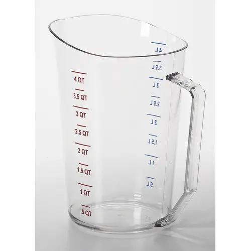 Cambro Plastic 4 Quart Clear Measuring Cup, 1 Each Cambro Plastic 4 Quart Clear Measuring Cup, 1 Each