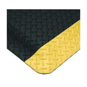 Wearwell 415.916x3x10BK 415 Black Nitricell/PVC Diamond-Plate Anti-Fatigue Mat - 3 ft Width - 10 ft Length