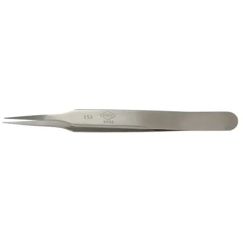 Utility Tweezers - Stainless Steel Straight Tip - 4.528" Length Utility Tweezers - Stainless Steel Straight Tip - 4.528" Length