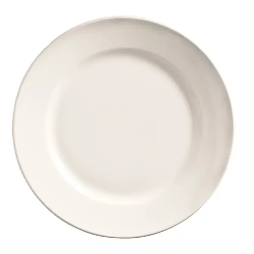 PORCELANA ROLLED EDGE Bright White Wide Rim Plate 7 1/8 PORCELANA ROLLED EDGE Bright White Wide Rim Plate 7 1/8