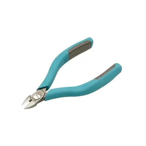 Round Diagonal Flush Steel Flush Cutting Plier - 5" Length - ESD Safe Foam Cushion Grip