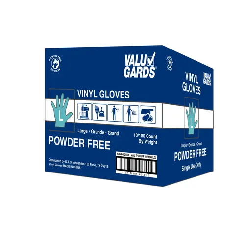 Valugards Large Powder Free Vinyl Glove, 100 Each Valugards Large Powder Free Vinyl Glove, 100 Each