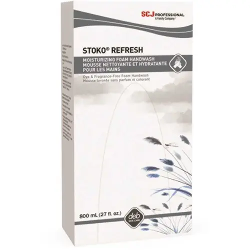 Stoko Refresh 800 ml Foam Hand Soap Refill Dye and Fragrance Free - pack of 6 Stoko Refresh 800 ml Foam Hand Soap Refill Dye and Fragrance Free - pack of 6