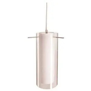 National Brand Alternative 2490867 1-Light LED Pendant White/Clear Glass Brushed Nickel Color/Finish Family