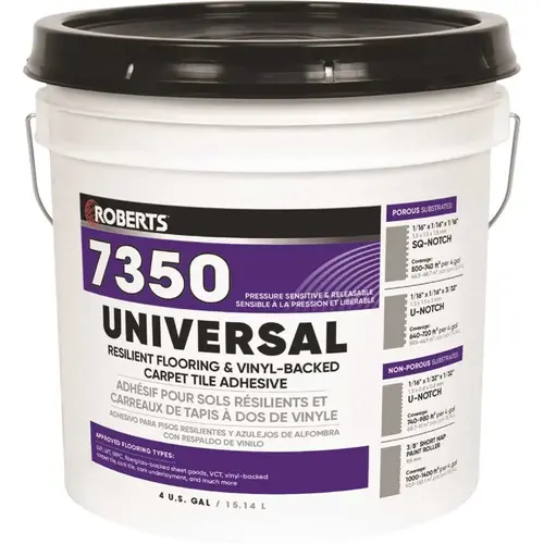 7350 4 Gal. Universal Flooring Adhesive Off White