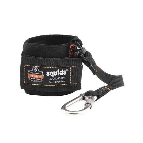 3 lbs. Black Pull-On Wrist with Carabiner Tool Lanyard 3 lbs. Black Pull-On Wrist with Carabiner Tool Lanyard