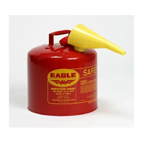 Eagle Red 5gal Safety Gas Can Metal Eagle Red 5gal Safety Gas Can Metal