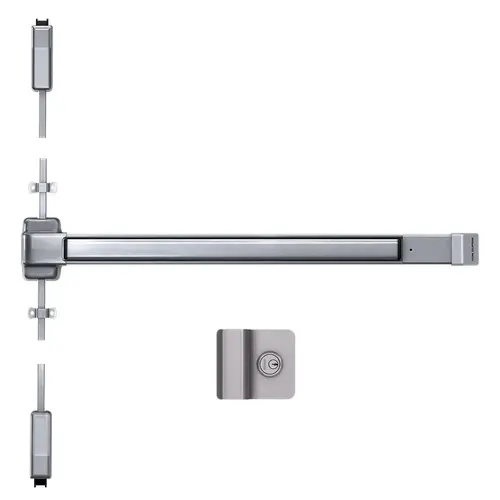 Surface Vertical Rod Exit Devices Chrome Powdercoat Surface Vertical Rod Exit Devices Chrome Powdercoat