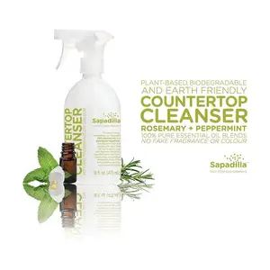 Sapadilla 1812505-XCP6 Countertop Cleaner - Liquid 16 oz Bottle - 16 oz Net Weight - Grapefruit + Bergamont Fragrance - pack of 6