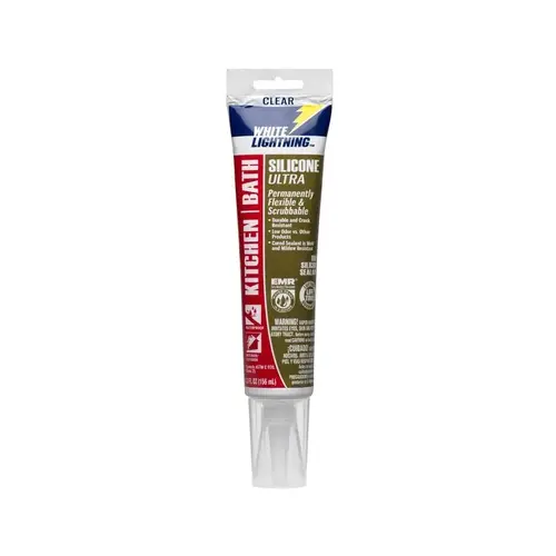 Sealant: 5.3 oz Tube, Clear, Silicone Sealant: 5.3 oz Tube, Clear, Silicone