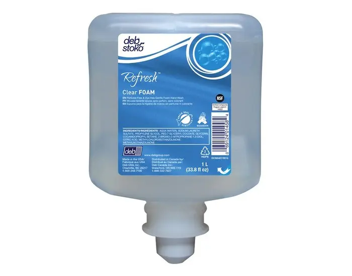 Refresh Hand Soap Foam 1 L Unscented Fragrance Free Clear Dye Free White Tip Proprietary - pack of 6 CLR1L-XCP6 Refresh Hand Soap Foam 1 L Unscented Fragrance Free Clear Dye Free White Tip Proprietary - pack of 6 CLR1L-XCP6