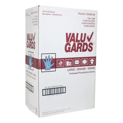 GLOVE VAL EMB POLY 10M LG IMPORT GLV GLOVE VAL EMB POLY 10M LG IMPORT GLV