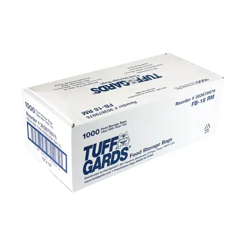 BAG HIGH DENSITY ROLL PACK 12X18 FREEZER STORAGE BAG HIGH DENSITY ROLL PACK 12X18 FREEZER STORAGE