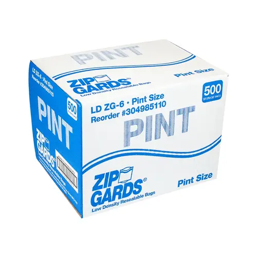 BAG LOW DENSITY RECLOSEABLE 6.5/6 PINT BAG LOW DENSITY RECLOSEABLE 6.5/6 PINT