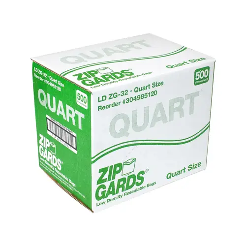 BAG LOW DENSITY RECLOSEABLE 7X8 QUART STORAGE BAG BAG LOW DENSITY RECLOSEABLE 7X8 QUART STORAGE BAG
