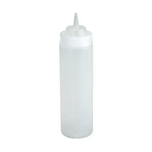SQUEEZE BOTTLE 32 OUNCE WIDE MOUTH CLEAR 6 PIECES PER PACK
