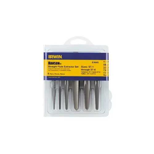 Straight Flute Screw Extractor Set - High Carbon Steel Straight Flute Screw Extractor Set - High Carbon Steel