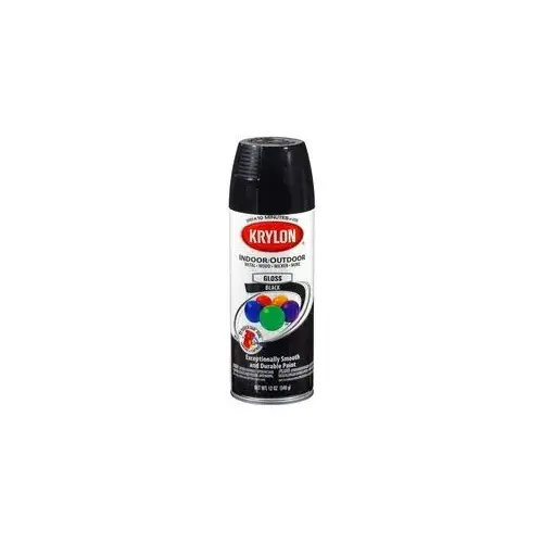 Krylon Interior Exterior Decorator Paint; Gloss Black; 12 oz. Aerosol Krylon Interior Exterior Decorator Paint; Gloss Black; 12 oz. Aerosol