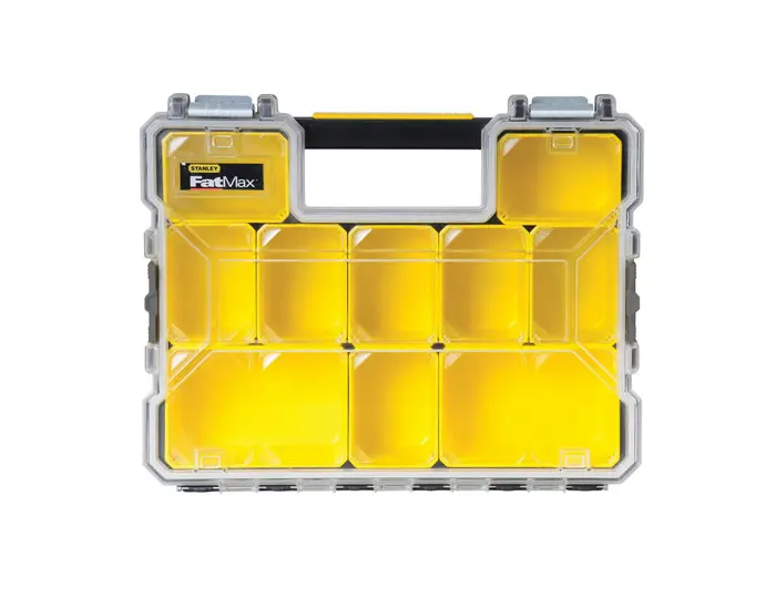 Stanley Yellow/Black Professional Organizer - 17.5 Overall Length - 14 Width - 2.9 Height FMST14920 Stanley Yellow/Black Professional Organizer - 17.5 Overall Length - 14 Width - 2.9 Height FMST14920