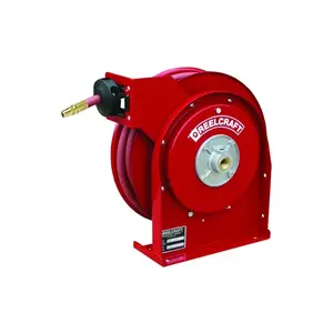 Reelcraft Industries 4425 OLP 4000 Series Hose Reel - 25 ft Hose Included - Spring Drive Red