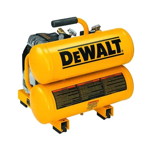 D55153 Electric Hand Carry Compressor, 4 gal Tank, 2.0 hp, 120 VAC, 125 psi Pressure, 1-Stage, 4 cfm Air D55153 Electric Hand Carry Compressor, 4 gal Tank, 2.0 hp, 120 VAC, 125 psi Pressure, 1-Stage, 4 cfm Air