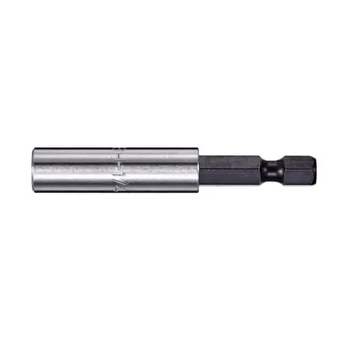 1/4" Magnetic Bit Holder - 1/4 in-Hex Shank - 6" Length - S2 Steel & Stainless Steel -.393" OD