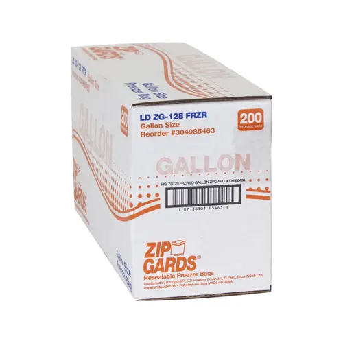 ZIPGARD FREEZER BAG GALLON ZG128 ZIPGARD FREEZER BAG GALLON ZG128
