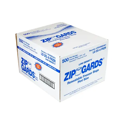 ZIPGARD FREEZER BAG PINT ZG6 ZIPGARD FREEZER BAG PINT ZG6