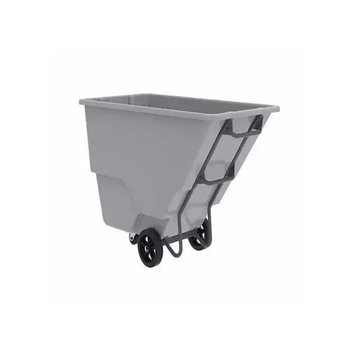 1000 lb Gray 13 ga Tiltable Hand Truck - 33" Width - 42" Height - 10" Mold-on Rubber wheels