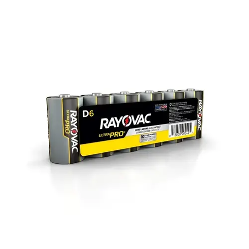 Ultra Pro Alkaline Battery, 1.5V, D, Shrink Pack, 6/PK Ultra Pro Alkaline Battery, 1.5V, D, Shrink Pack, 6/PK
