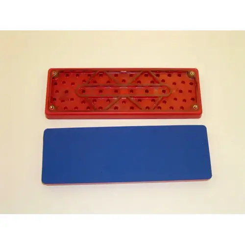 Regular Molded Sheet Pad, 7-3/4 in Dia L x 2-3/4 in W, PSA Attachment, Foam Blue/Red Regular Molded Sheet Pad, 7-3/4 in Dia L x 2-3/4 in W, PSA Attachment, Foam Blue/Red