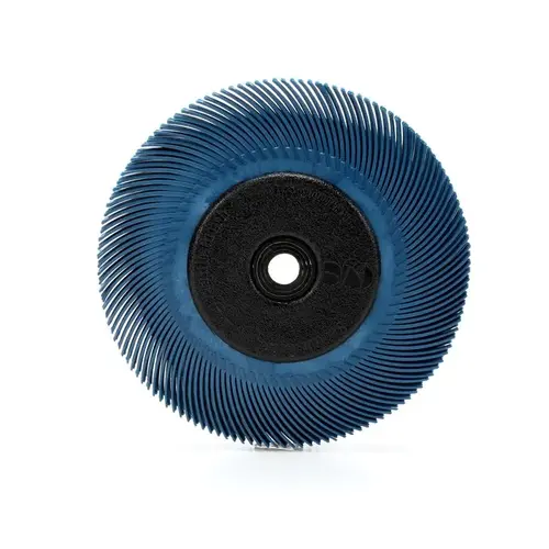 Radial Bristle Brush, 6 in Dia x 7/16 in W, 400 Grit, Super Fine Grade, Ceramic Blue Radial Bristle Brush, 6 in Dia x 7/16 in W, 400 Grit, Super Fine Grade, Ceramic Blue