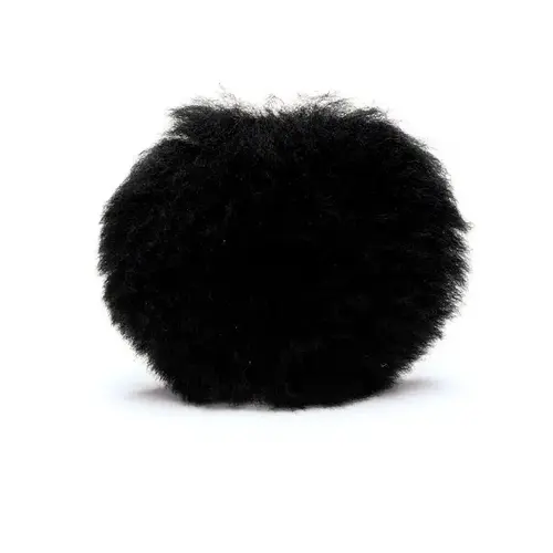 Single Sided Regular Natural Buffing Pad, 3 in Dia, Hook and Loop Attachment, Wool Pad, Black Single Sided Regular Natural Buffing Pad, 3 in Dia, Hook and Loop Attachment, Wool Pad, Black