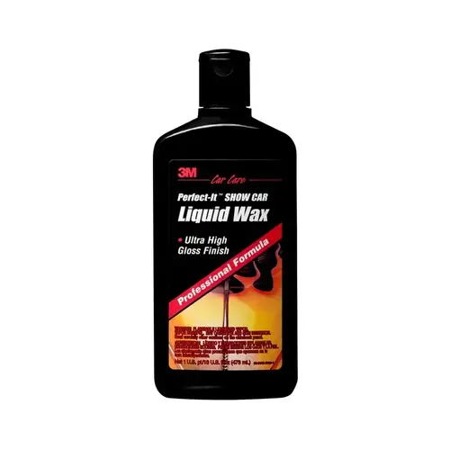Show Car Wax, 16 fl-oz Bottle, White, Liquid Show Car Wax, 16 fl-oz Bottle, White, Liquid