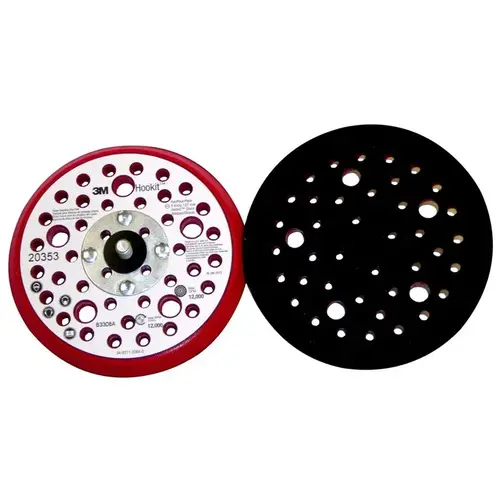 Low Profile Disc Pad, 5 in Dia, 12000 rpm, Black/Red Low Profile Disc Pad, 5 in Dia, 12000 rpm, Black/Red