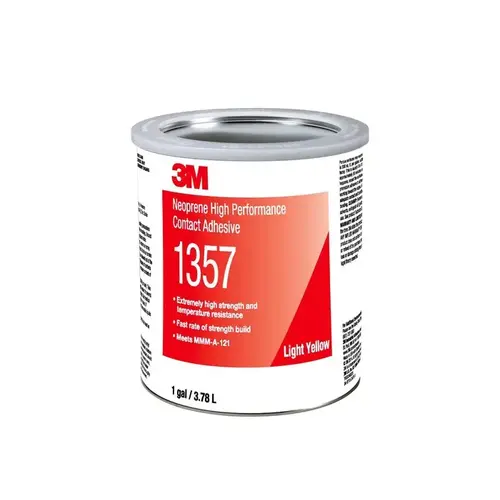 1357 Series High Performance Contact Adhesive, 1 gal Pail, Liquid, Light Yellow, 30 min Curing 1357 Series High Performance Contact Adhesive, 1 gal Pail, Liquid, Light Yellow, 30 min Curing