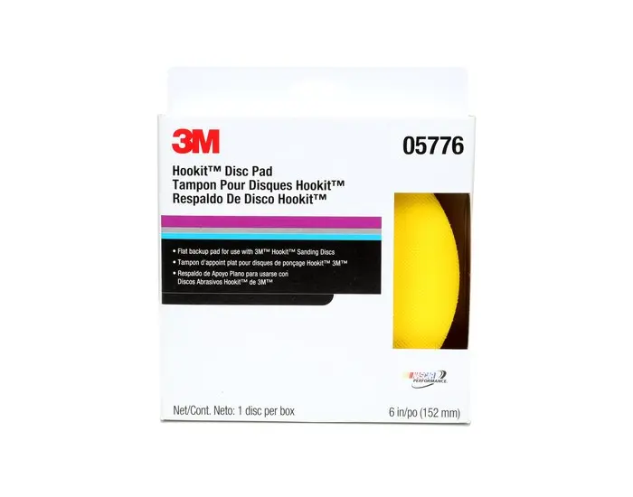 3M 45 deg Disc Pad 6 in Dia 5/16 in - 24 TPI Arbor Hook and Loop Attachment Yellow 05776 3M 45 deg Disc Pad 6 in Dia 5/16 in - 24 TPI Arbor Hook and Loop Attachment Yellow 05776